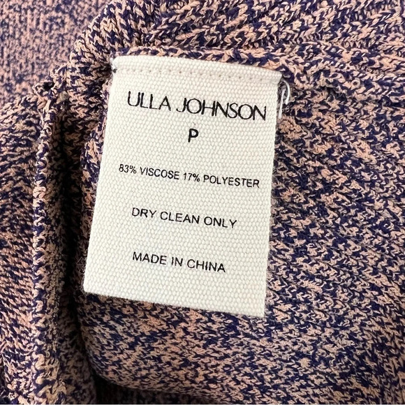 Ulla Johnson Katja Ribbed Ruffle Trim Long Sleeve Tunic Knit Top Iris XS Boho - Picture 6 of 7